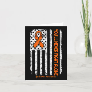 You'll Never Fight Alone Blood Cancer Leukaemia Aw Card