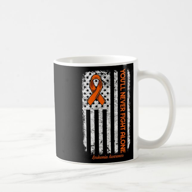 You'll Never Fight Alone Blood Cancer Leukaemia Aw Coffee Mug (Right)