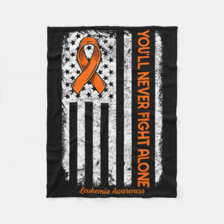 You'll Never Fight Alone Blood Cancer Leukaemia Aw Fleece Blanket