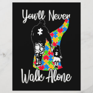 You'll Never Walk Alone Father Daughter Autism Letterhead