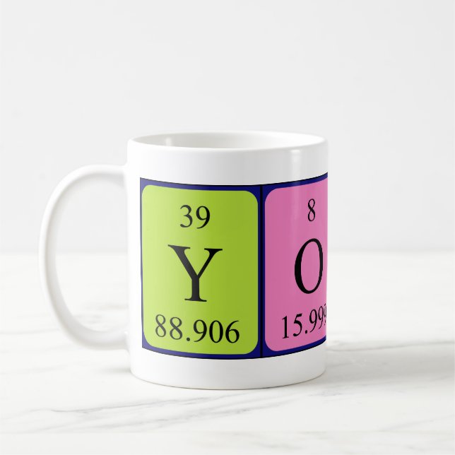 Youna nom de table périodique mug (Gauche)