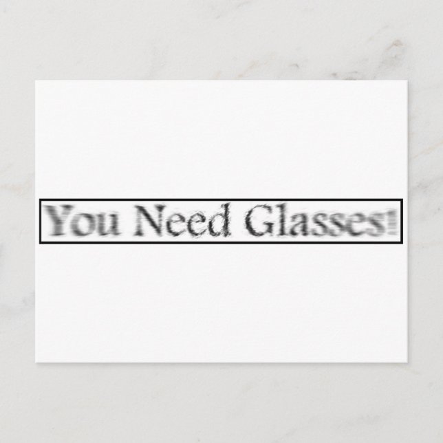 youneedglasses postcard (Front)