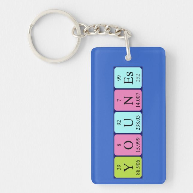Younes periodic table name keyring (Front)