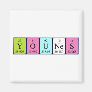 Younes periodic table name magnet