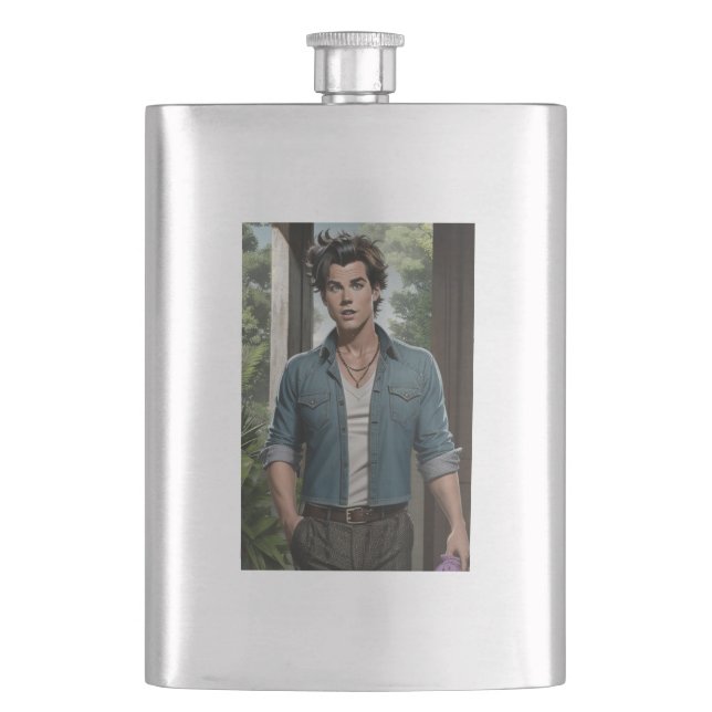 Young Ace  Hip Flask (Front)
