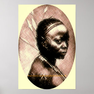 Young African Yuli Ikelemba girl-Cross Hatch art Poster