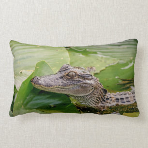 Young Alligator Lumbar Pillow