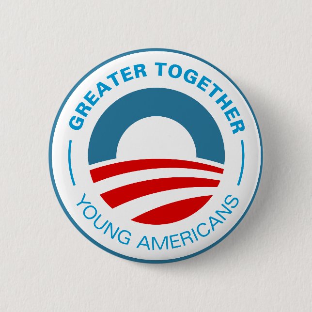 Young Americans for Obama 2 Inch Round Button (Front)