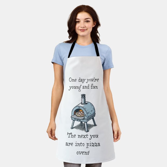 Young and Fun Pizza Oven Apron (Worn)
