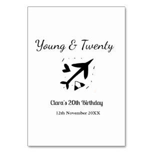 Young and twenty adventure happy birthday add name table number