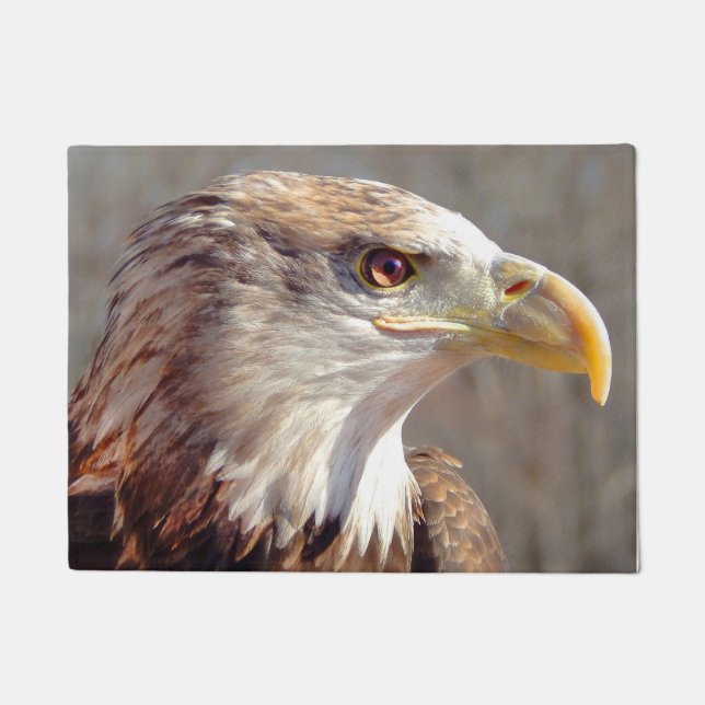 Young Bald Eagle Profile Doormat (Front)