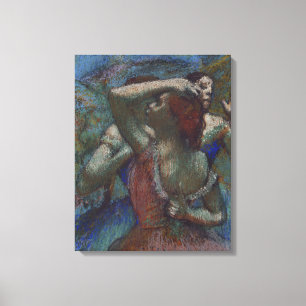 Young Ballet Dancers (Ballerinas) (by Edgar Degas) Canvas Print