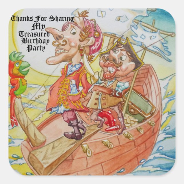 Young boy birthday party sticker (Front)