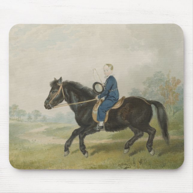 Young Boy Riding a Pony (by Penry Williams) Mouse Pad (Front)