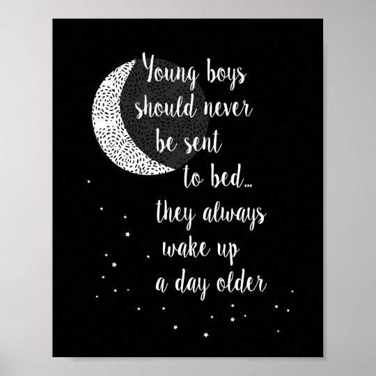 Young Boys Should Never Be Sent Peter Pan Quote Poster Zazzle Ca