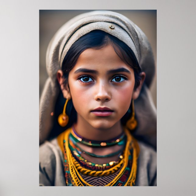  young, brown girl from North Africa Poster (Front)