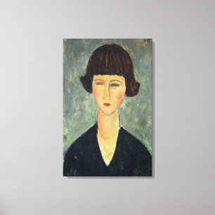 Young Brunette, 1917 (oil on canvas) Canvas Print