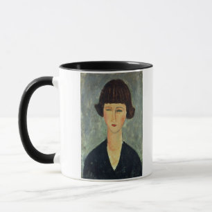 Young Brunette, 1917 (oil on canvas) Mug