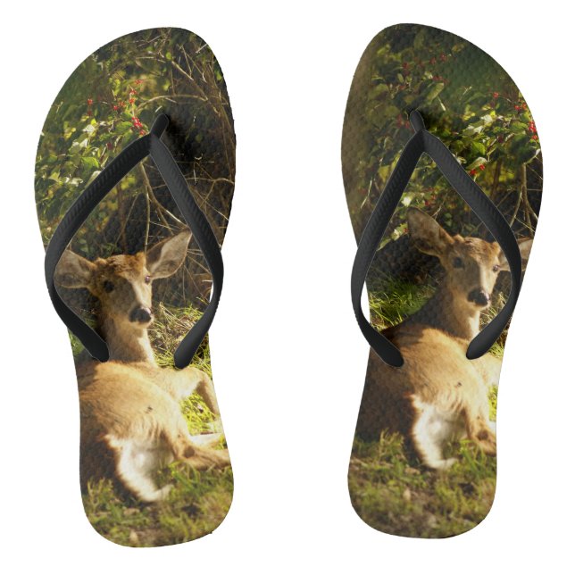 Young Buck in the Meadow Flip Flops (Footbed)