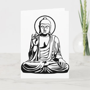 Young Buddha No.1 (black white) Card