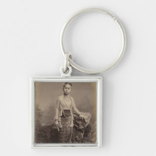 Young Burmese girl, c.1875 Keychain