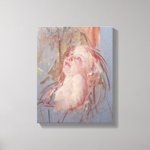 Young Child in its Mother's Arms Canvas Print