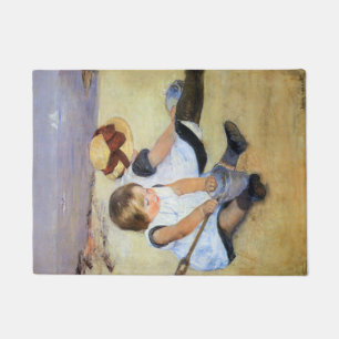 Young Children Playing on the Beach (Mary Cassatt) Doormat
