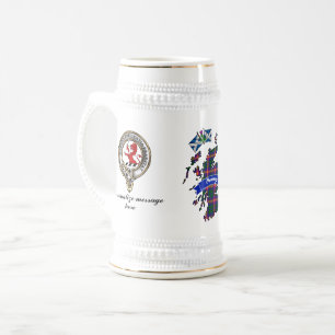 Young Clan Badge & Tartan Celebration Beer Stein