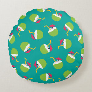 Young Coconut Drink Round Pillow