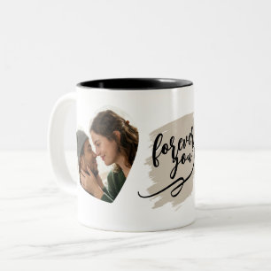 Young Couple Imaged Typography Two-Tone Coffee Mug