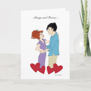 Young Couple Valentine Card