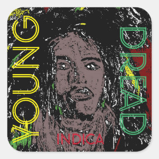 YOUNG DREAD INDICA SQUARE STICKER