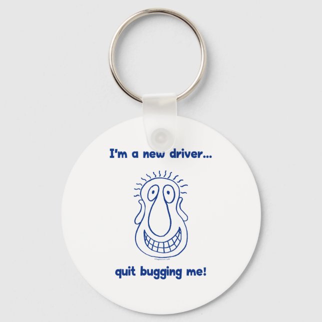 Young Driver Bug Off Keychain (Front)