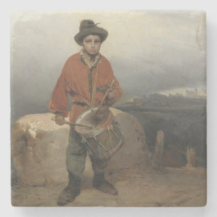 Young Drummer Boy (by Gerolamo Induno) Stone Coaster