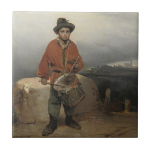 Young Drummer Boy (by Gerolamo Induno) Tile