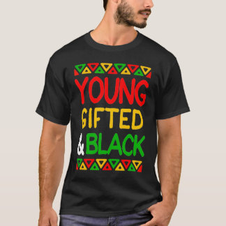 Young ed And Black African American Men Women Boy  T-Shirt