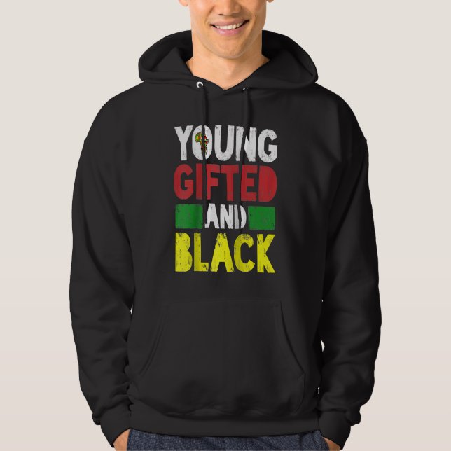 Young ed And Black African Pride Black History Mon Hoodie (Front)