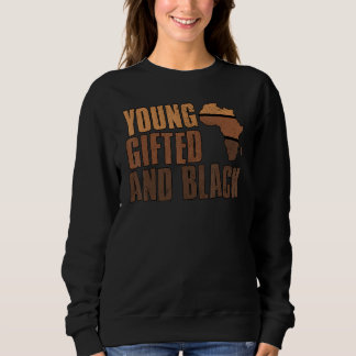 Young ed And Black Girl Melanin Queen Girls Kids Sweatshirt