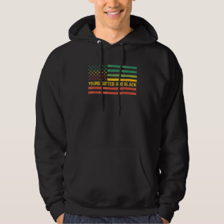 Young Ed And Black History Us Flag African America Hoodie