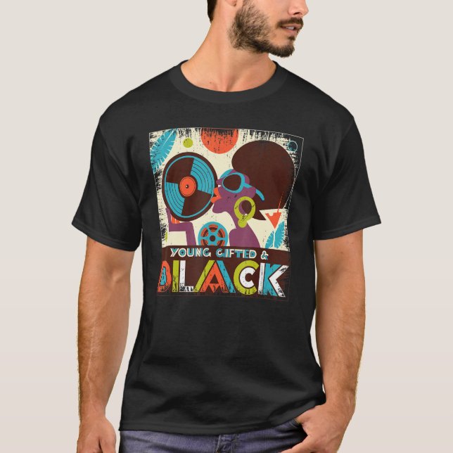 Young Ed And Black Retro I M Black History T-Shirt (Front)