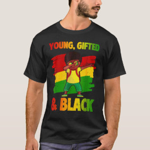 Young Ed & Black History Month Kids Cute Dabbing B T-Shirt