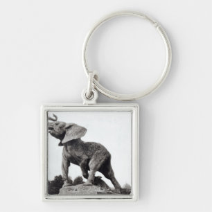 Young Elephant Caught in a Trap Keychain