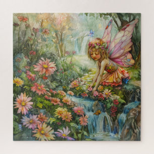 Young Fairy with Flowers Jigsaw Puzzle