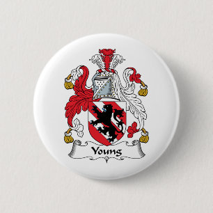 Young Family Crest 2 Inch Round Button
