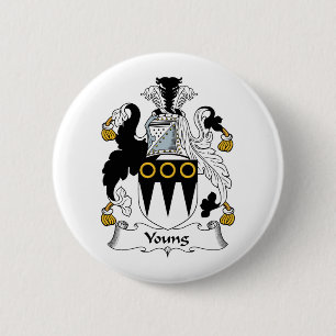 Young Family Crest 2 Inch Round Button