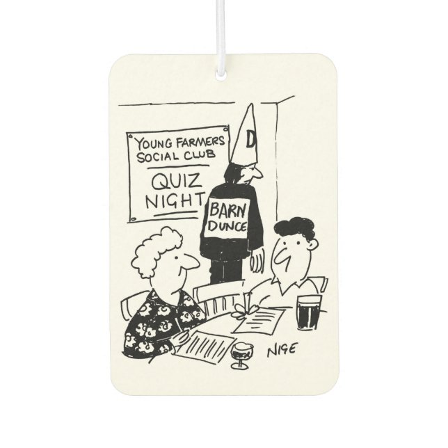 Young Farmers Quiz Night Air Freshener (Front)