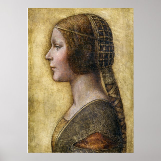 Young Fiancée (1495). Painted by Leonardo da Vinci Poster (Front)