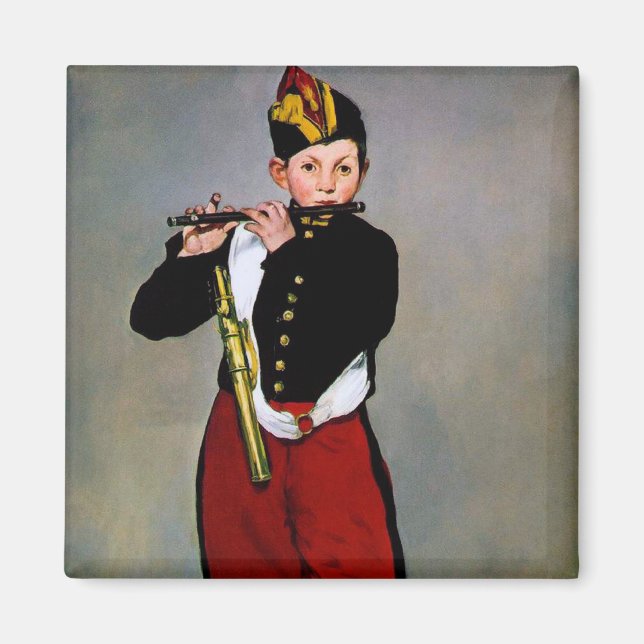 Young Flautist, The Fifer, Edouard Manet, 1866 Magnet (Front)