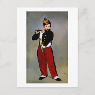 Young Flautist, The Fifer, Edouard Manet, 1866 Postcard