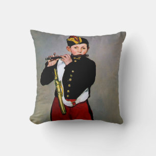 Young Flautist, The Fifer, Edouard Manet, 1866 Throw Pillow